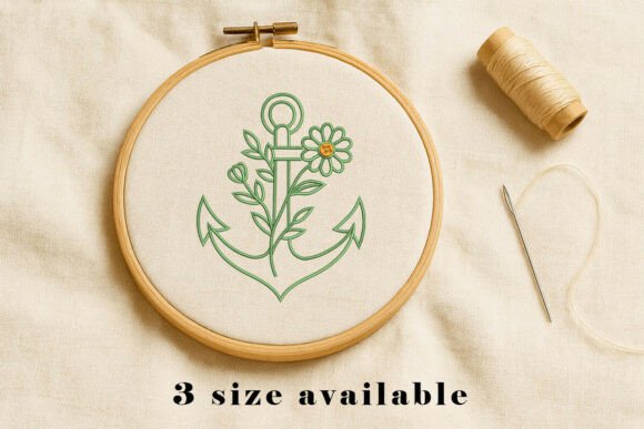 Floral Anchor Embroidery Design: A Designer’s Review for Boutique Sweatshirts