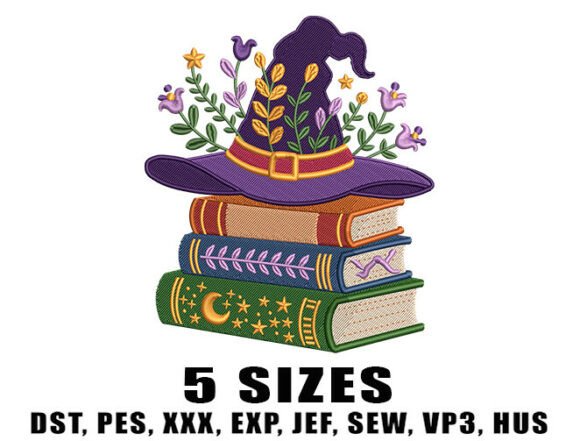 Floral Witch Hat Embroidery Designs: A Whimsical Touch for Personalized Gifts