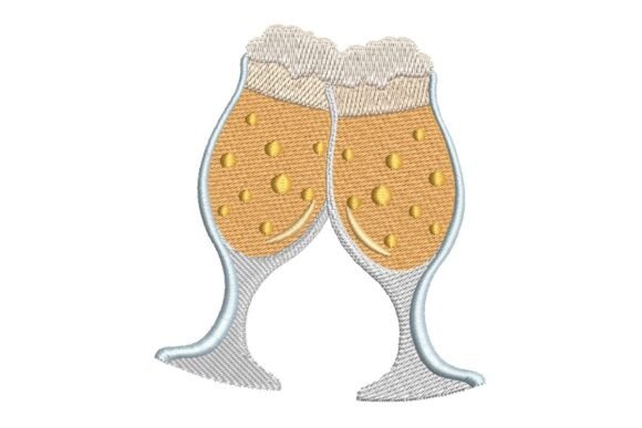 Glasses of Beer Embroidery Design – A Toast to Personalized Charm