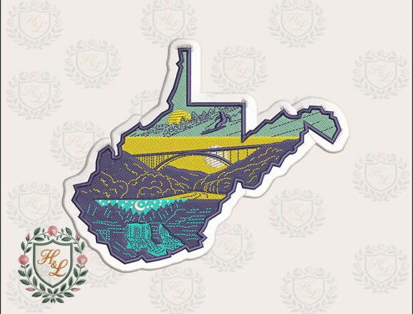 Layers of West Virginia Embroidery Files