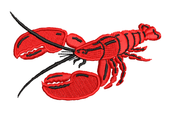 Lobster Embroidery Design: A Marine-Inspired Branding Asset