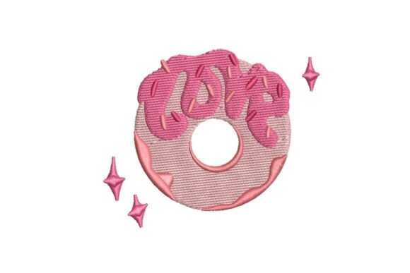 Love Donut Valentine s Embroidery Design