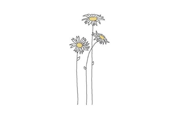 Minimalist Daisy Flowers Design for Boutique Apparel