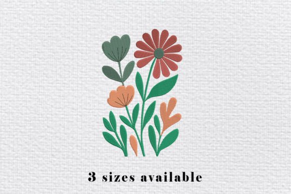 Wildflower Embroidery Design File Adds Delicate Charm to Boutique Apparel